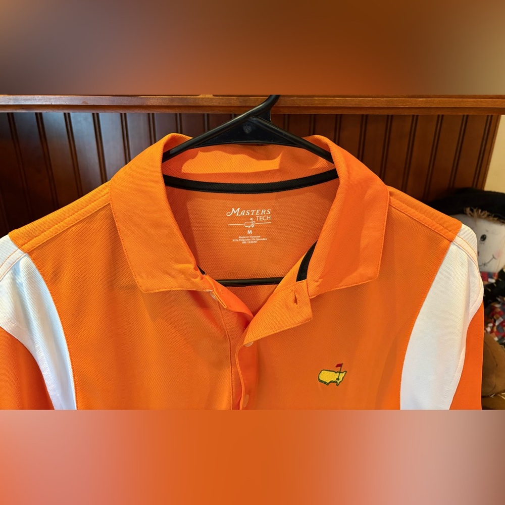 “The Masters” Tournament golf polo. Sharp orange with iconic Augusta logo. - Picture 4 of 5